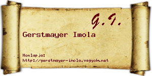 Gerstmayer Imola névjegykártya